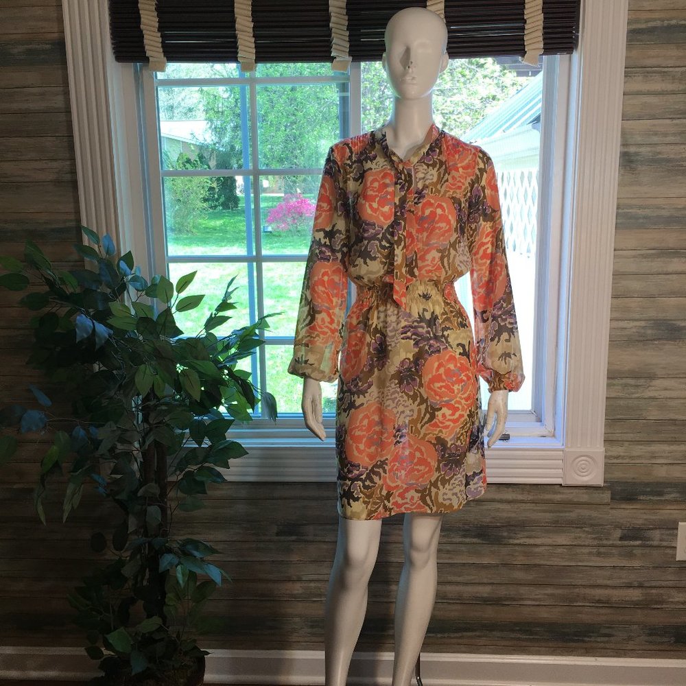 NWT Ralph Lauren Floral Print Chiffon Dress Size 4
